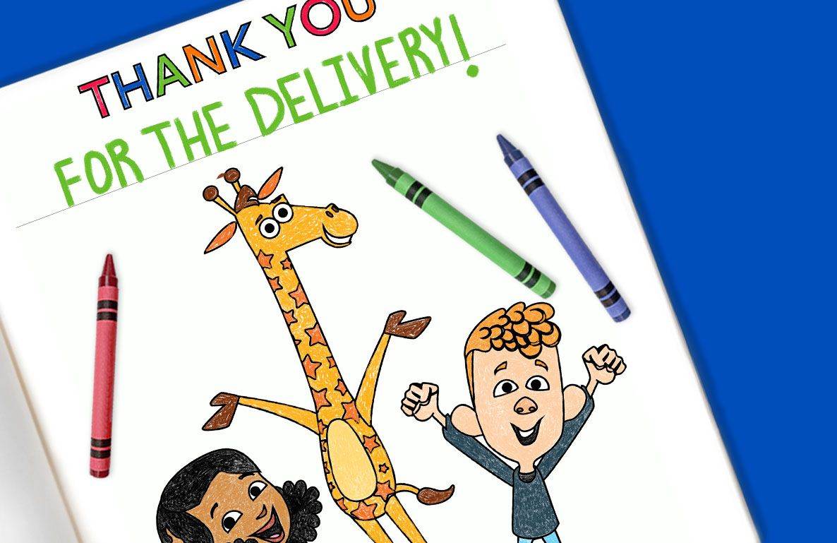 Colour A Thank-You Sign