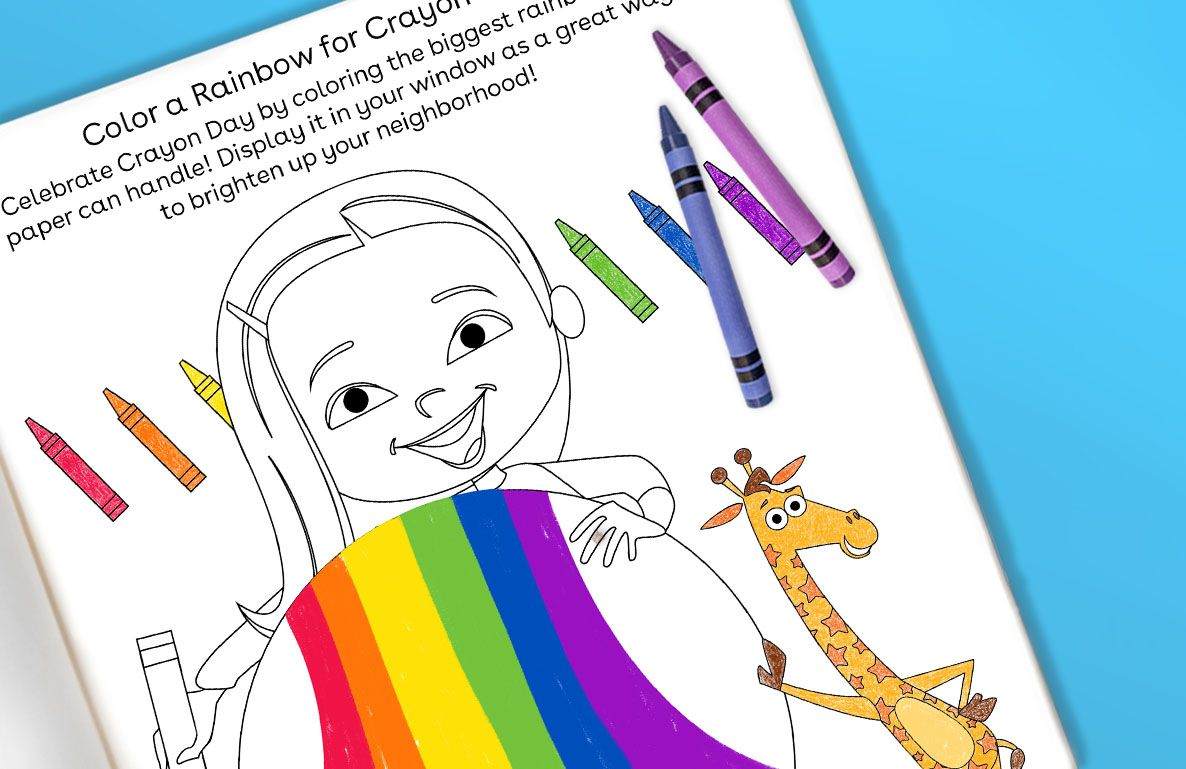 Colour a Rainbow for Crayon Day