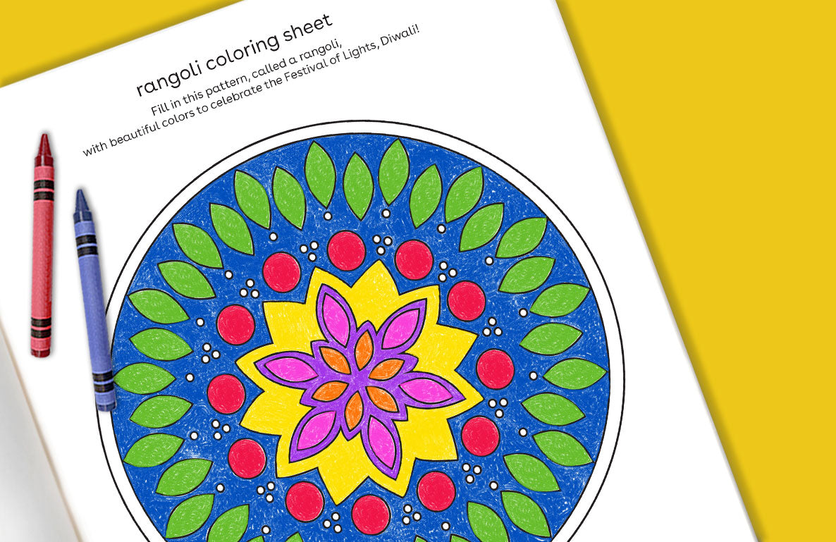 Rangoli Colouring Sheet