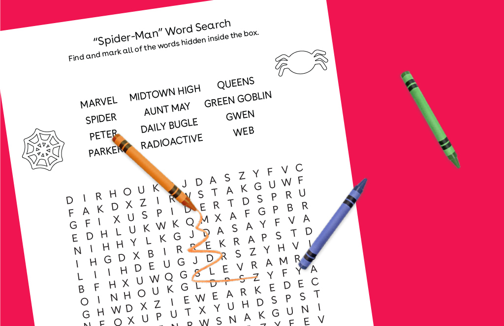 Spider-Man Word Search