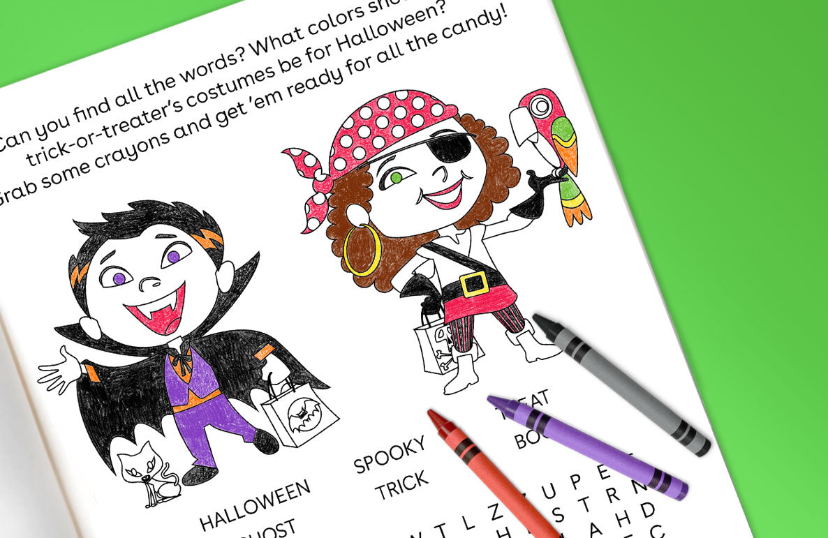 Hauntingly Fun Word Search and Colouring Sheet